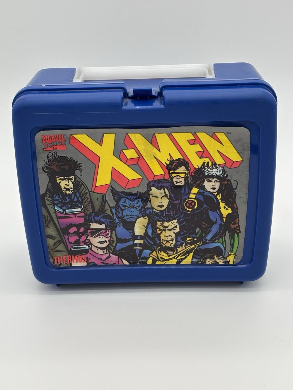 Vintage 1990’s Marvel Comics X-Men Blue Plastic Lunchbox by Thermos Comp. USA